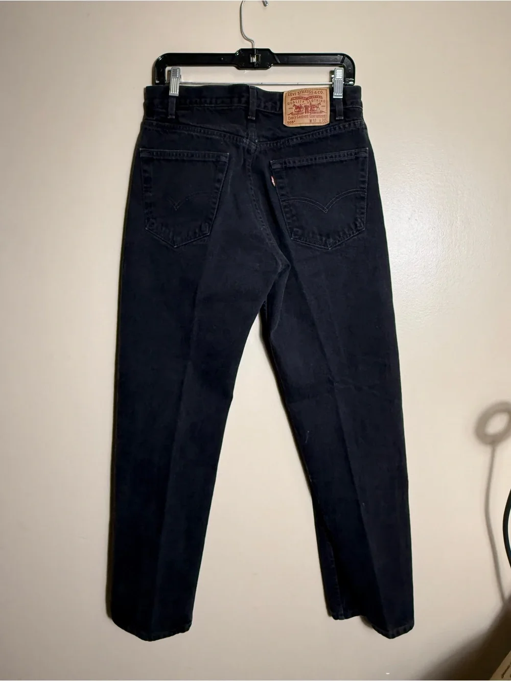 Levi’s 505 Vintage Black Jeans 33x32 Fit 31x31 Grunge Fade 90s